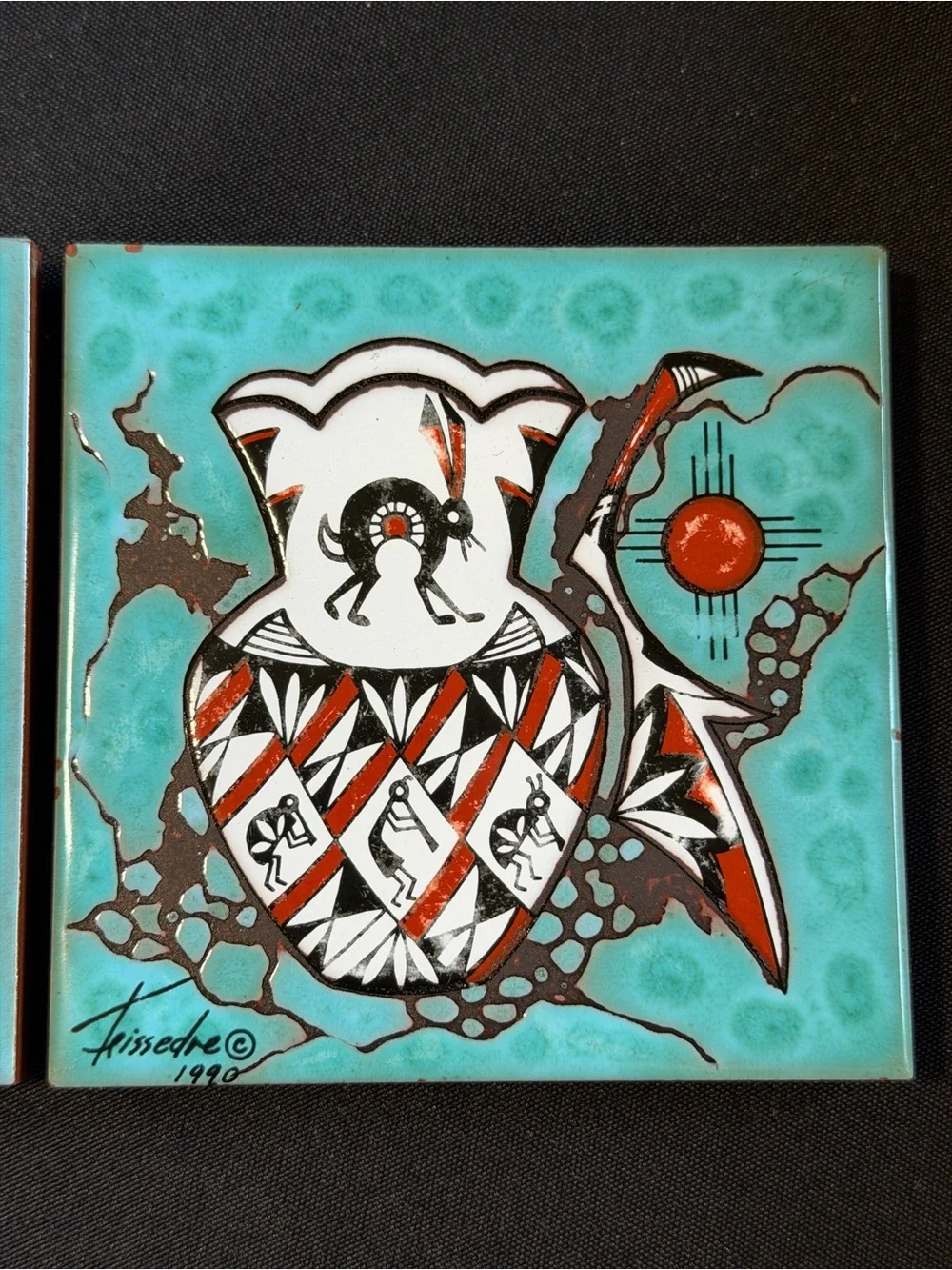 Vintage Cleo Teissedre Tile Art Set